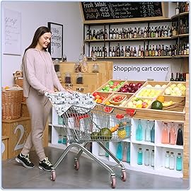 Car Seat Covers for Babies - Multi- use Nursing Carseat Canopy, Breastfeeding Covers, Baby Shower Gifts for Boys and Girls (Grey Dinosaur)