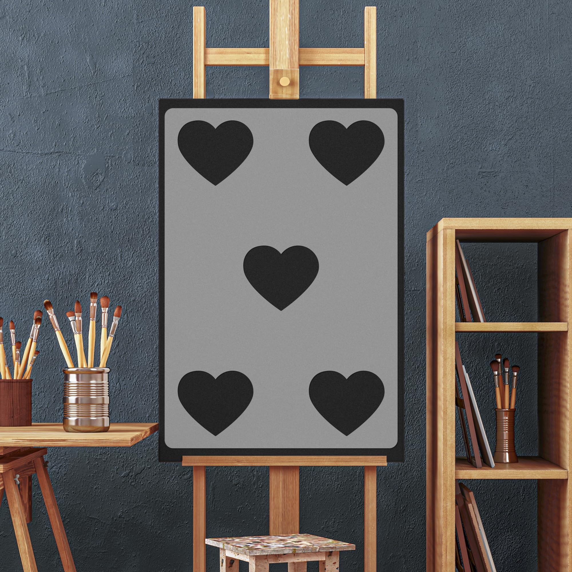 NAKLEO Stencil per Pittura Grandi Dimensioni 59x95cm, Cuori Amore San Valentino Geometrico Modello per Pareti, Plastica e Riutilizzabile Fai Da Te Carta da Parati Decorazioni Casa, Muro Legno Mobili