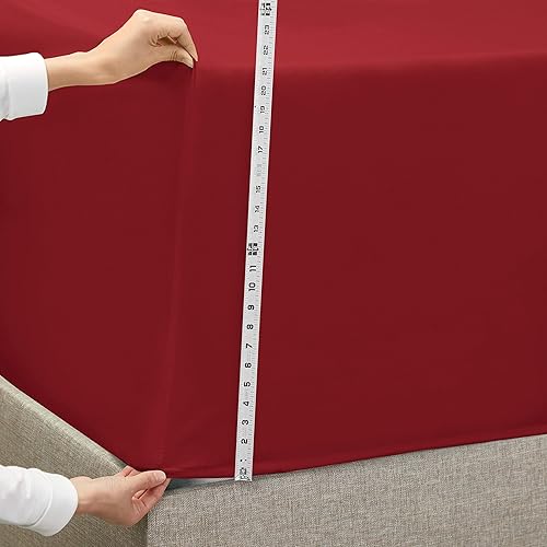 Miniatura 4 de Empyrean Bedding - Sábanas bajeras tamaño Queen, con sábana de cajón extra profunda Juego de sábanas bajeras extra profundas, de 24 pulgadas, con 2