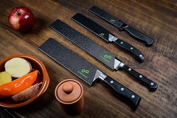 EVERPRIDE Chef Knife Sheath Set (4-Piece Set) Universal Blade Edge Cover Guards for Chefs and Kitchen Knives Durable, BPA-Free, Felt Lined, Sturdy ABS Plastic Knives Not Included