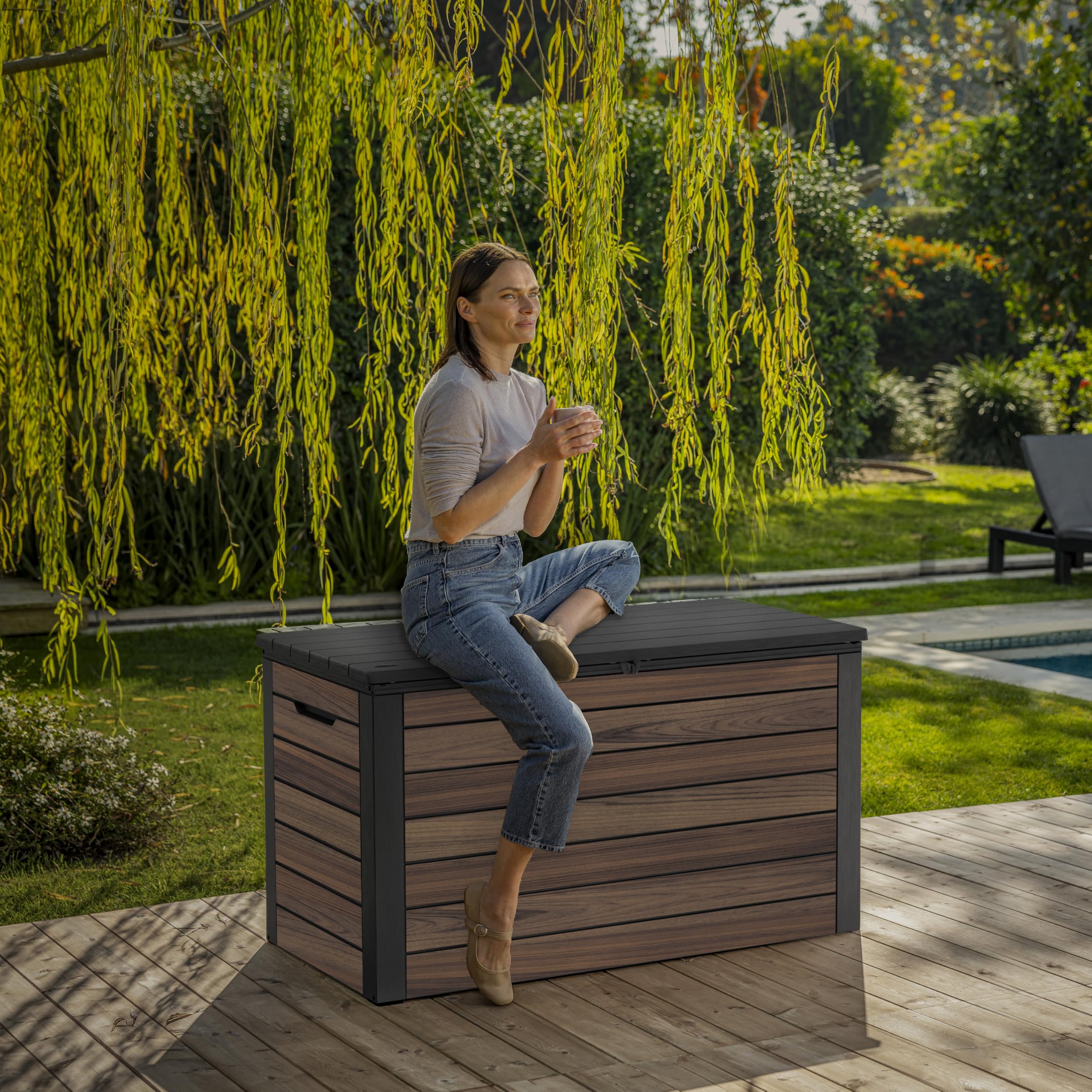 Keter Signature Ontario 575L Outdoor Storage Box – Rosewood