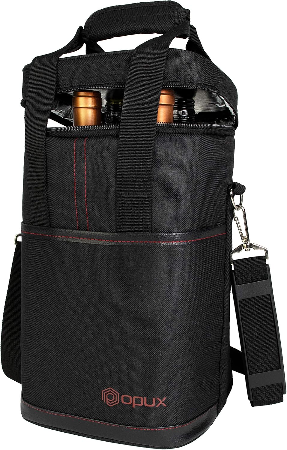 OPUX 4 Bottle Wine Cooler Bag Wine Bottle Carrier for