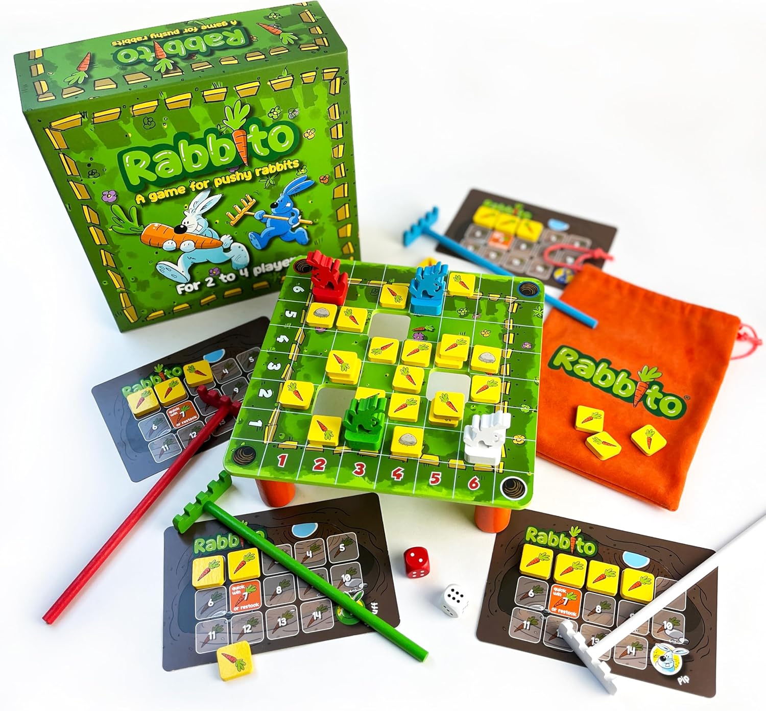 Rabbito – Un juego para conejos apretados – Tira los dados, empuja las ...