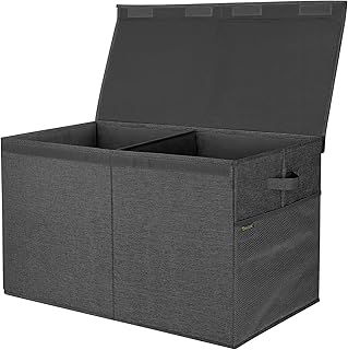 BALEINE Fabric Storage Bins with Lid, Collapsible Extra Large Storage Boxes Bins Baskets with Divider for Home Organizing (25