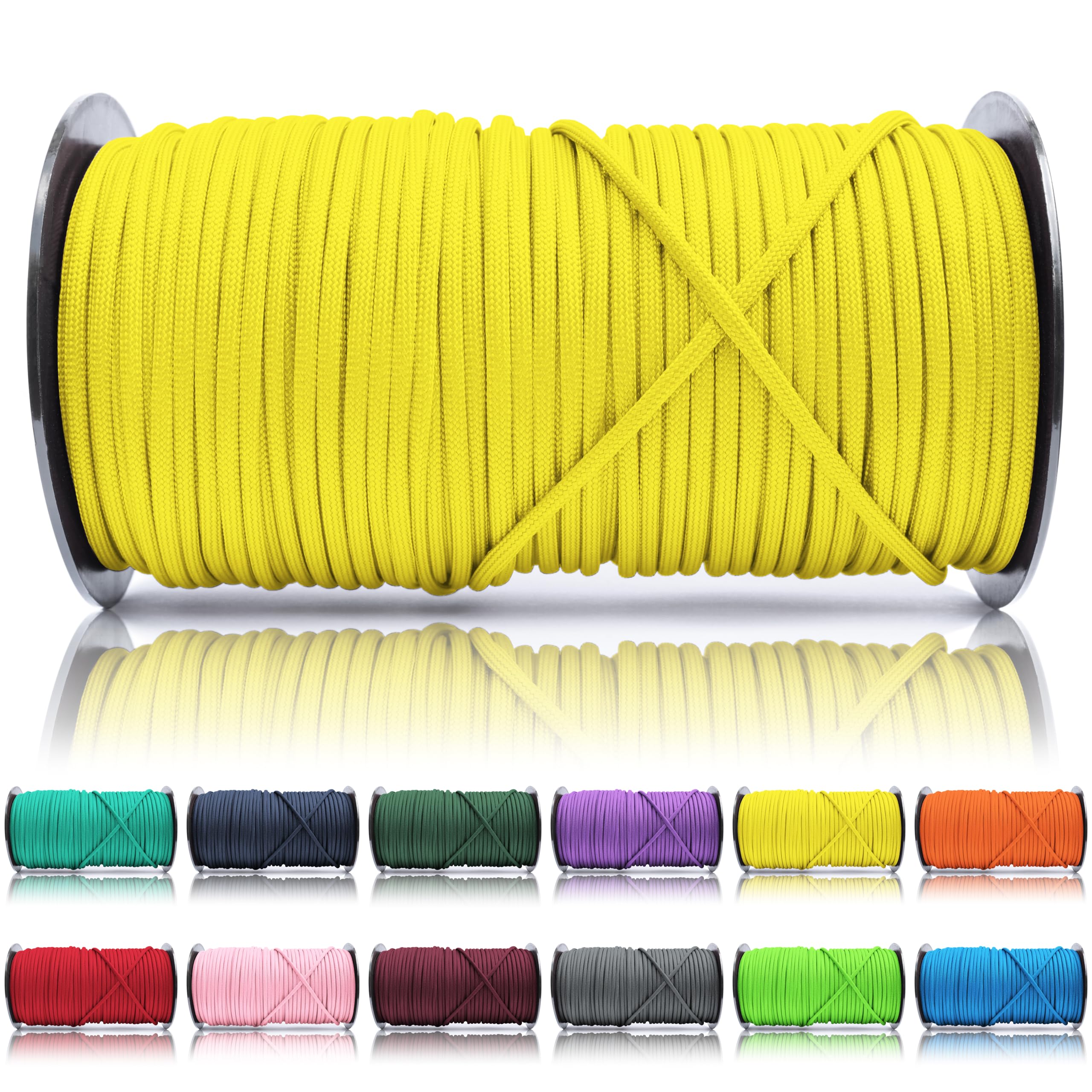 Ganzoo Paracord 550 Tipo 3, Cuerda 4 mm 100 m con 7 hebras Interiores, Funda poliéster/Nylon, para Outdoor Camping Supervivencia, rutas de Trekking, asegurar Tienda, Collar y Correa Perro, Oliva — view 18