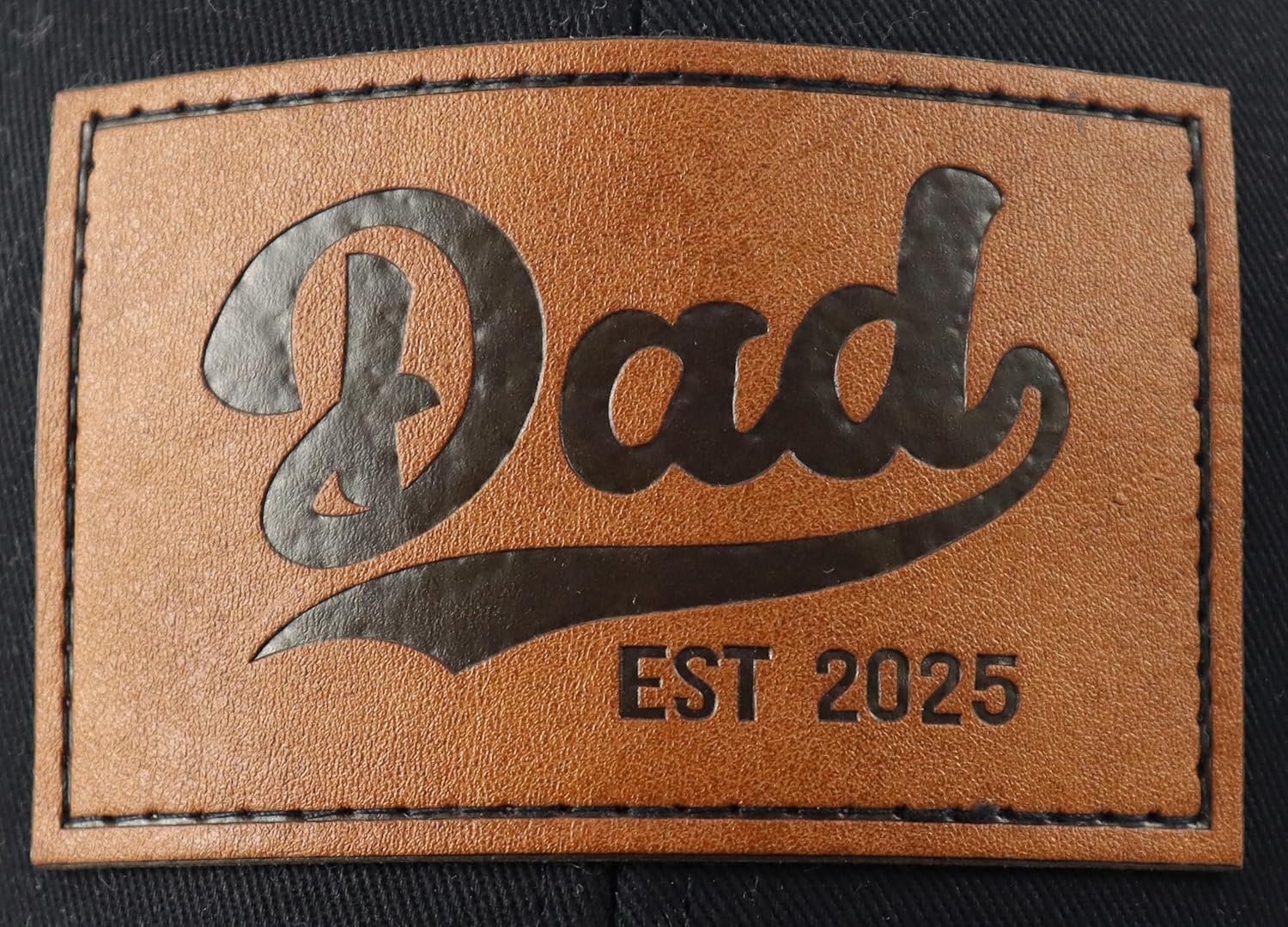 Dad Est 2025 Trucker Hat for Men, Adjustable Leather New Daddy Gifts Baseball Cap - Image 3