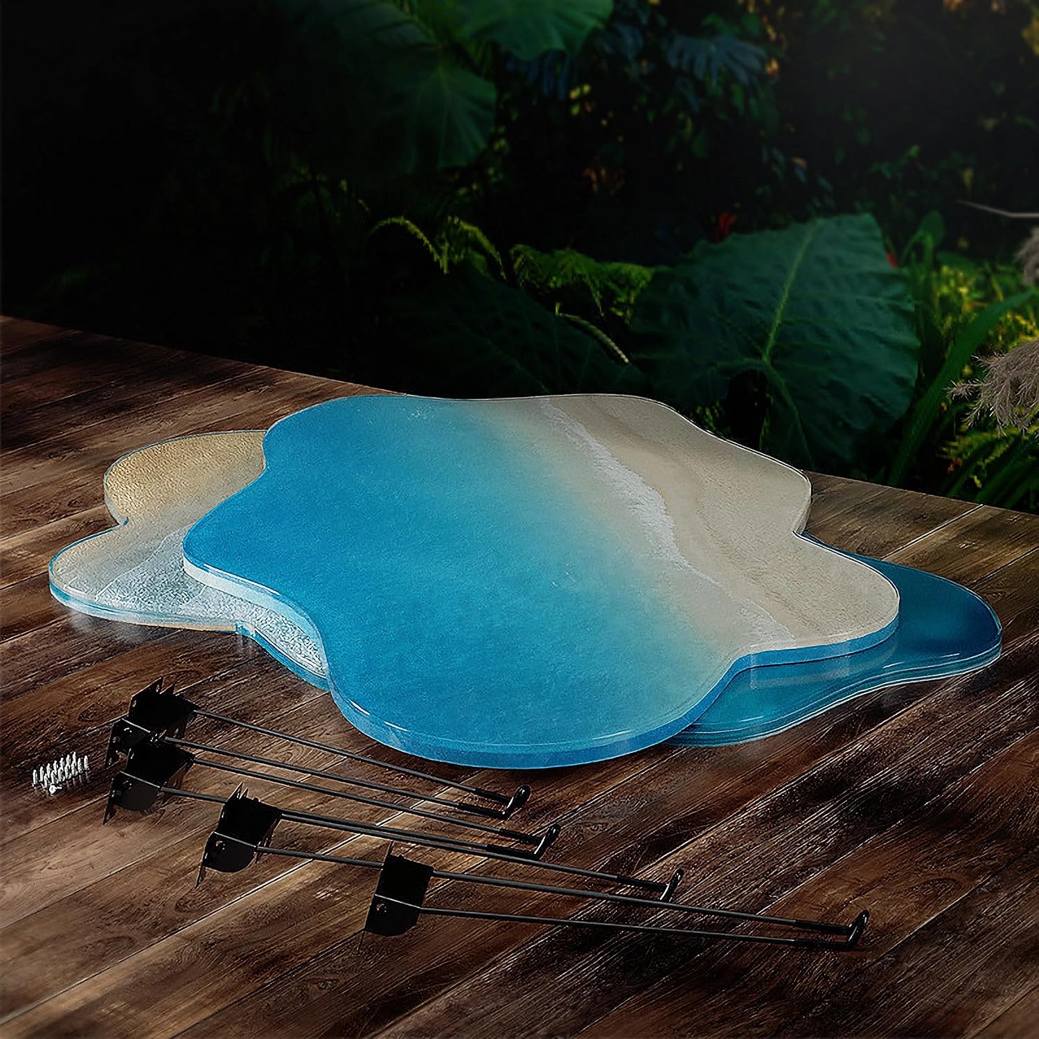 24 in epoxy Table Mold,Resin Table Silicone Mold,Large Tray Resin Molds for Making Faux Agate Tray, Serving Board, Coaster, Home Décor