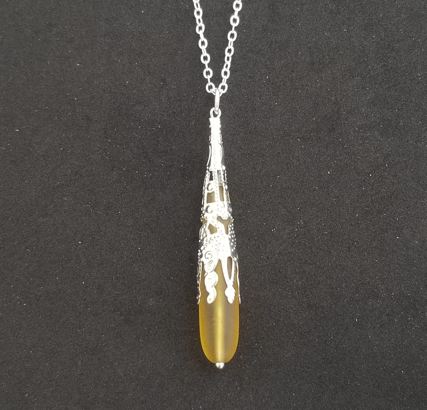 Handmade Sea Glass Necklace, Hawaiian Jewelry For Women, Long Teardrop necklace, Sea Glass Jewelry For Women, Birthday Gift For Girls