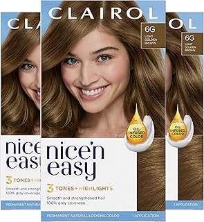 Nice 'N Easy Permanent Hair Color Kit, 116A/6G Light Golden Brown (Pack of 3) (Packaging May Vary)