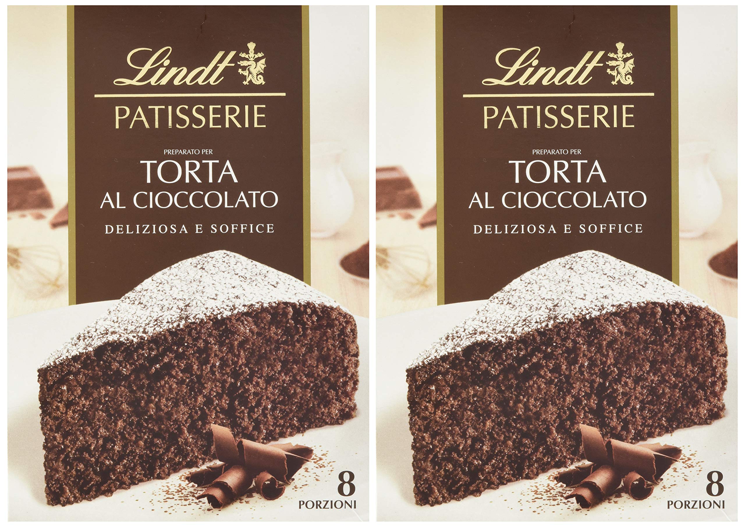 Lindt & Sprüngli Feines Backen Kuchenmischung, Backmischung, 8 Portionen, lactosefrei, 2er Pack (2 x 400 g)