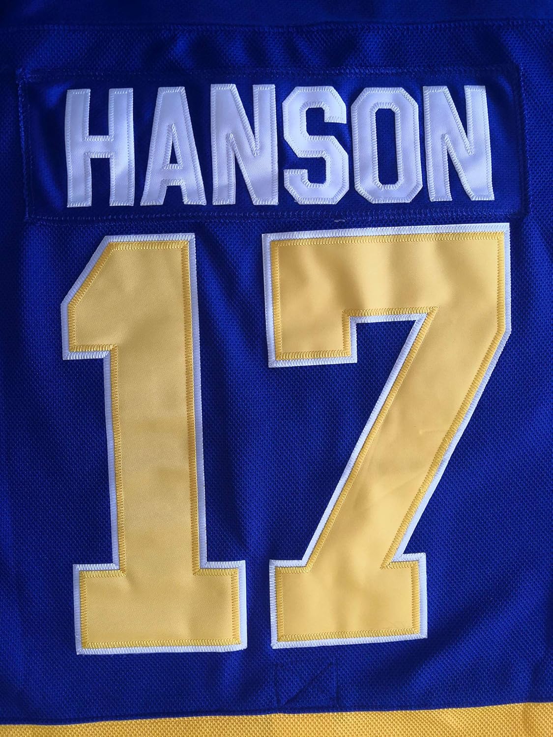 Phoneutrix Hanson Brothers Charlestown Chiefs 16 Jack 17 Steve 18 Jeff Slap Shot Movie Hockey Jersey Blue - Image 7