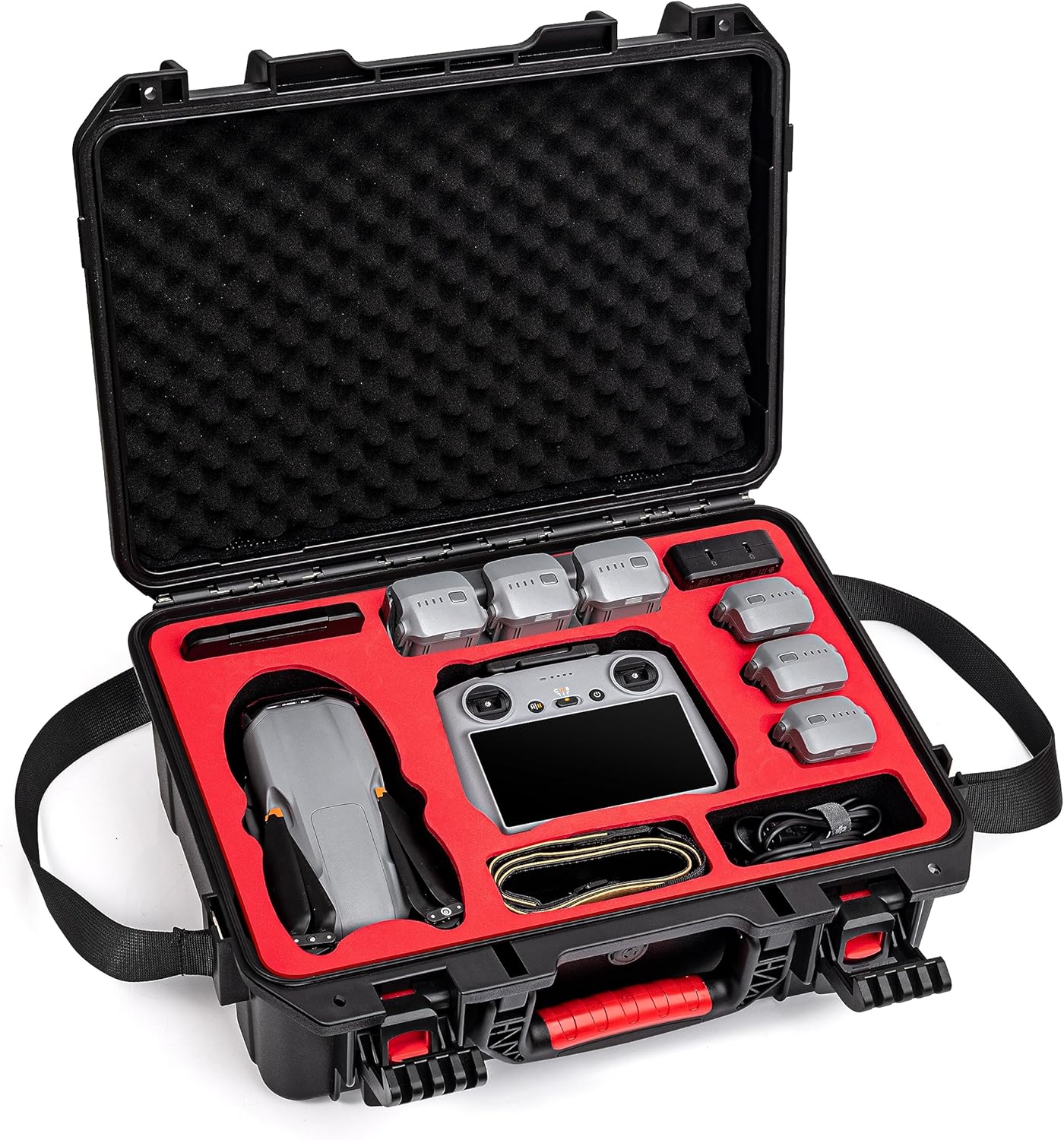 STARTRC Hard Case for DJI Air 3 Accessories,Waterproof Carrying Case for DJI Air 3 Fly More Combo with DJI RC 2/RC-N2 Controller,Large Capacity Drone Case with Shouler Strap