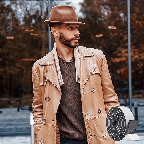 Miniatura 7 de Cinta para sombrero de cinta reductora de tamaño para sombreros Fedora, Panamá, paja, gorro, cinta adhesiva de tamaño, Fedoras, M, 152 cm.