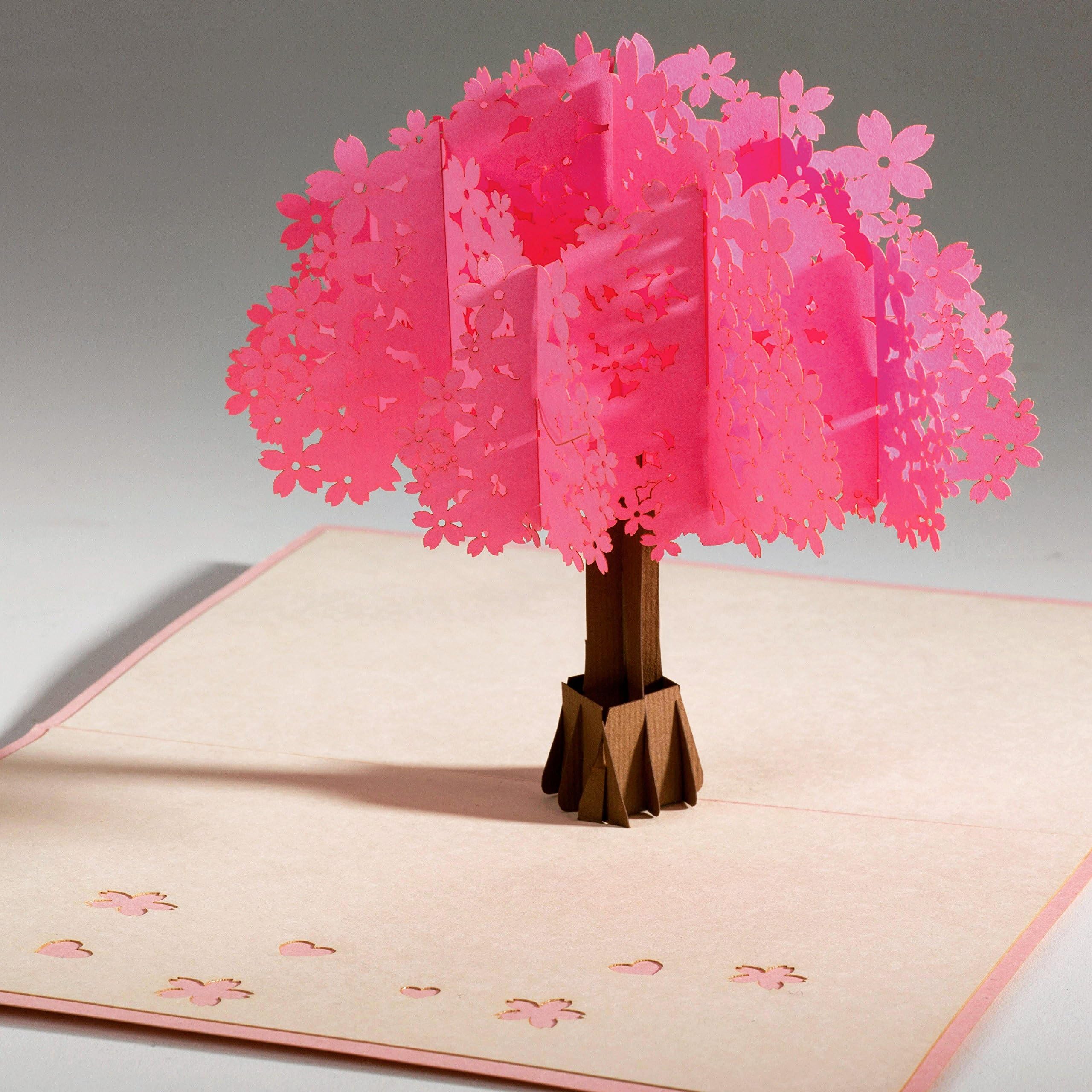 Unique & Beautiful 3D love pop up greeting card & Envelope from PopKard. Surprise with cherry blossom to celebrate Anniversary, Birthday, New Year, Mother’s Day, Father’s day & Friendship