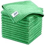 MR.SIGA Microfiber Cleaning Cloths, All-Purpose Microfiber Towels, Streak Free Cleaning Rags, Pack of 12, Green, Size 32 x 32 cm(12.6 x 12.6 inch)