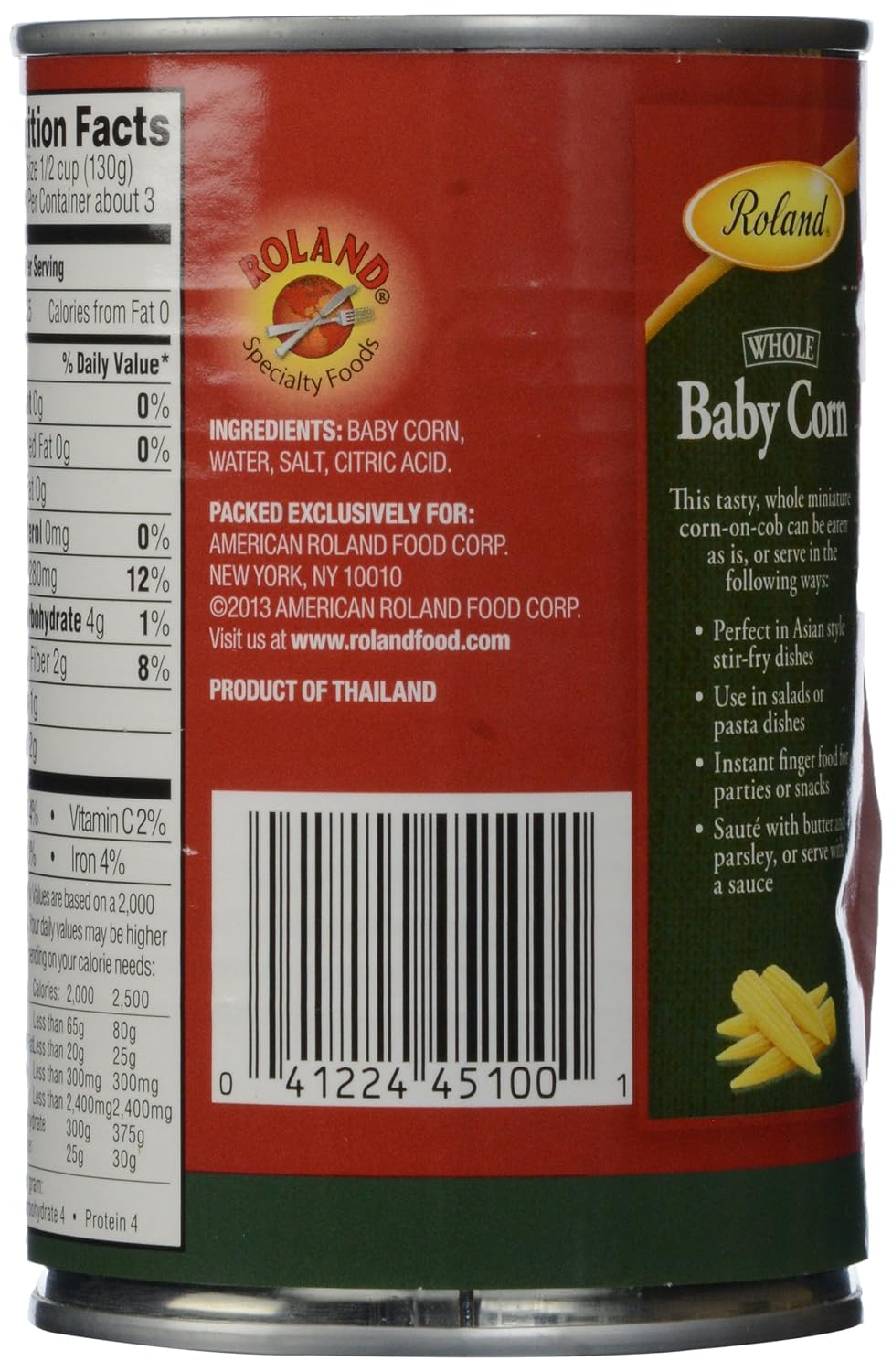Roland Whole Baby Corn, 15 Oz