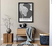 Vista 7 de Mapa de San Petersburgo, Florida, Luz 2 (8x10)