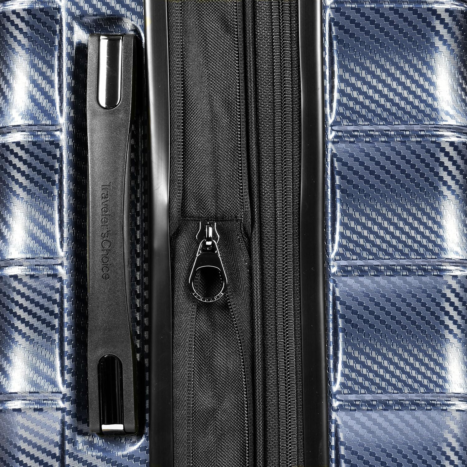 Traveler's Choice Granville II Polycarbonate Expandable Spinner Luggage, Navy, 2 Piece Set (21/29)