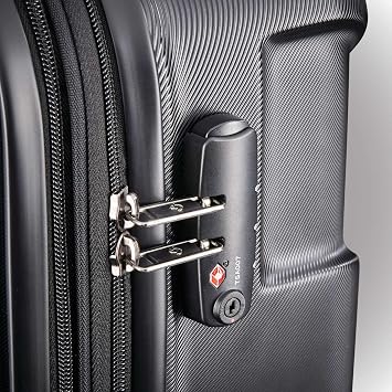 Samsonite Centric Telescoping Hardside Luggage with Spinner Wheel, Black, Checked-Large 28-Inch, Center Hardside Expandable Luggage with Spinner Wheel