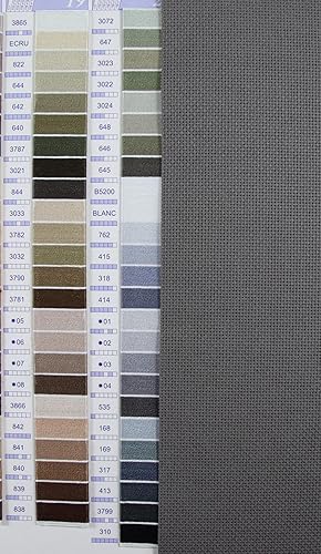 Vista 16 de KCS 59" x una yarda 18 Ct Counted algodón Aida tela de punto de cruz (blanco antiguo)