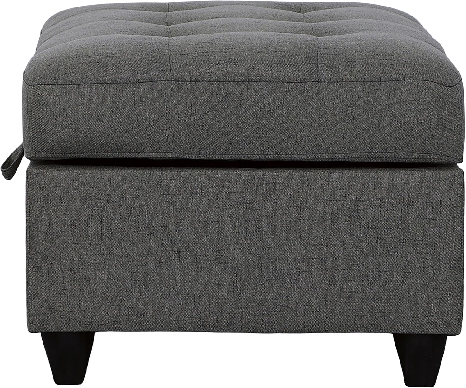 Coaster Home Furnishings - Stonenesse - Rectangular Upholstered Storage Ottoman with Lift-Top and Tufted Design - Living Room, Family Room - Gray - 500414
