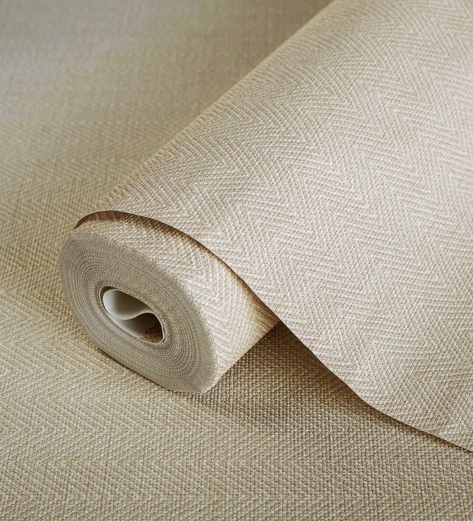 GAULAN 680977 - Papel pintado vinílico lavable de espigas con textura en relieve para pared salón cocina baño dormitorio pasillo - Rollo de 10 m x 1,06 m