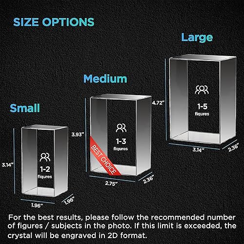 Miniatura 6 de Foto de cristal 3D, regalos del día de la madre para mujeres, mamá, imagen 3D personalizada en cristal, foto de cristal 3D personalizada, gran