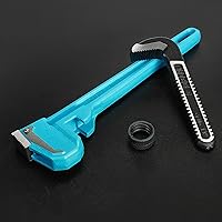 Vista 5 de DURATECH Llave de tubo de 14 pulgadas resistente, ajustable, para fontanería, con mango de hierro fundido maleable, supera el estándar GGG