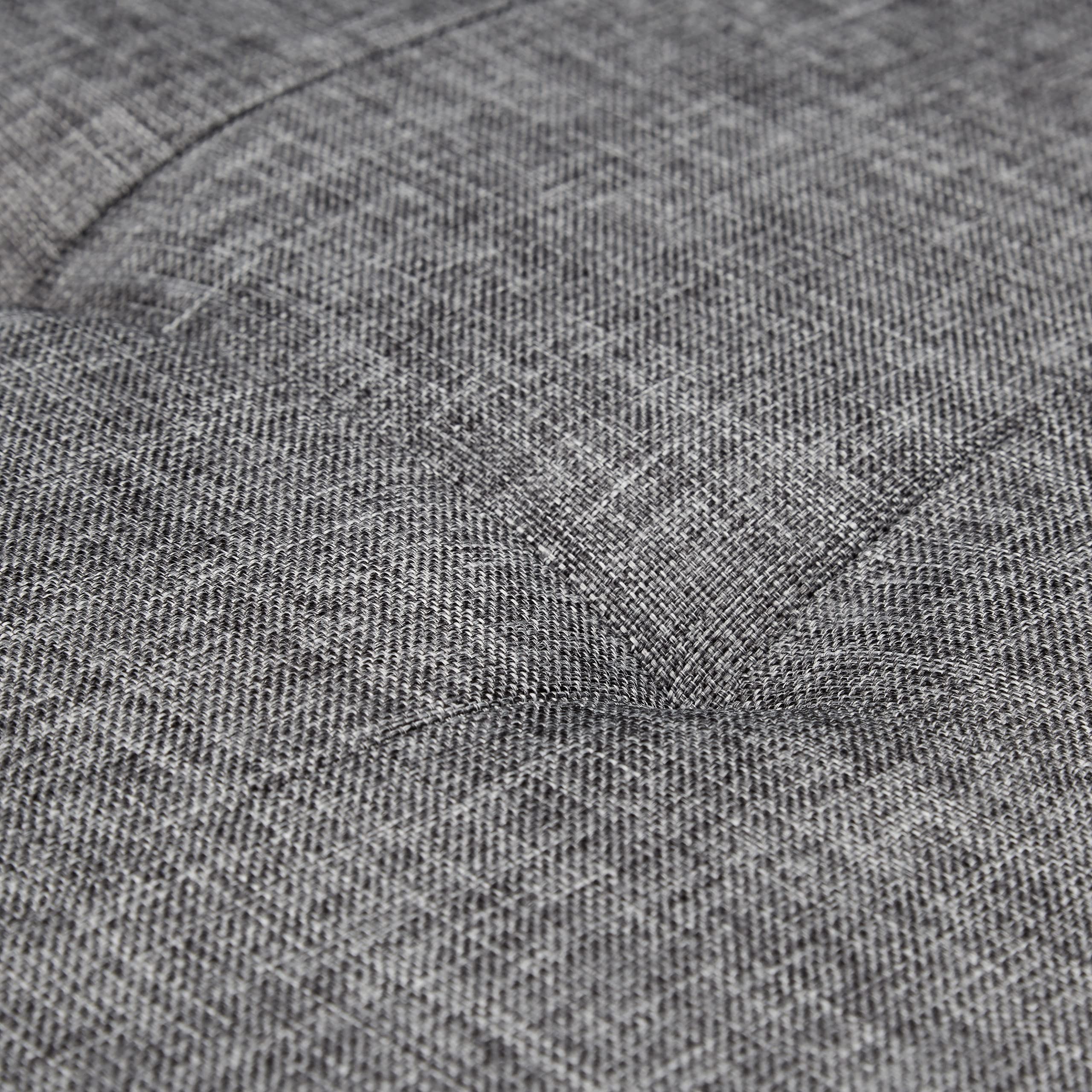 Relaxdays Banco otomano Plegable XL, Resistente, Taburete Plegable con Tapa extraíble, 38 x 76 x 38 cm, Gris Oscuro