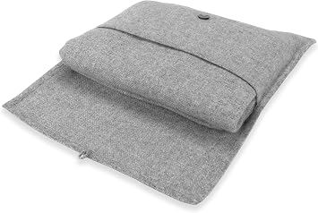 Jet&Bo 100% Cashmere Travel Blanket & Storage Pouch Gray 60" x 45" Gift Box | Grade A cashmere from Inner Mongolia, convertible pillowcase pouch, carry-on ready, breathable, lightweight warmth