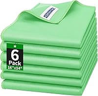 Vista 25 de HOMERHYME Paño de limpieza de microfibra para vidrio, paquete de 12 paños de limpieza de ventanas, paños de pulido reutilizables sin pelusas ni