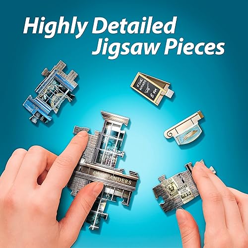 Vista 38 de Wrebbit3D Harry Potter - Rompecabezas 3D modelo de Gringotts Bank Colección Diagon Alley 300 piezas de rompecabezas Construye y viaja por