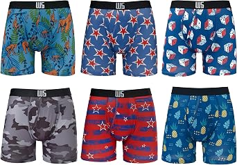 Warriors & Scholars | Mens Boxer Briefs | Boxer Briefs for Men Pack of 6 | Mens Boxer Briefs Underwear | Boys Boxer Briefs