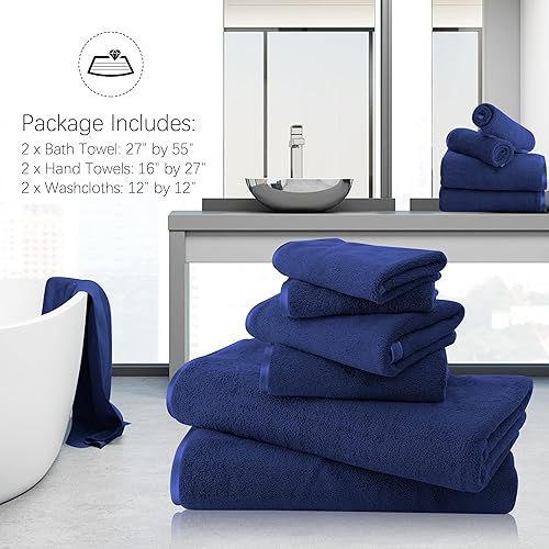 Vista 120 de TENSTARS - Toallas de mano para baño con dobladillo de seda, secado rápido, toalla absorbente de microfibra ultrasuave para baño, fitness, gimnasio