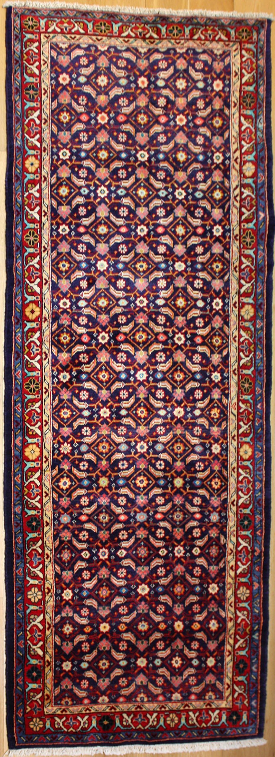 Beautiful Vintage Handmade Carpet Runner - Size:315 x 110 cm Code R8093