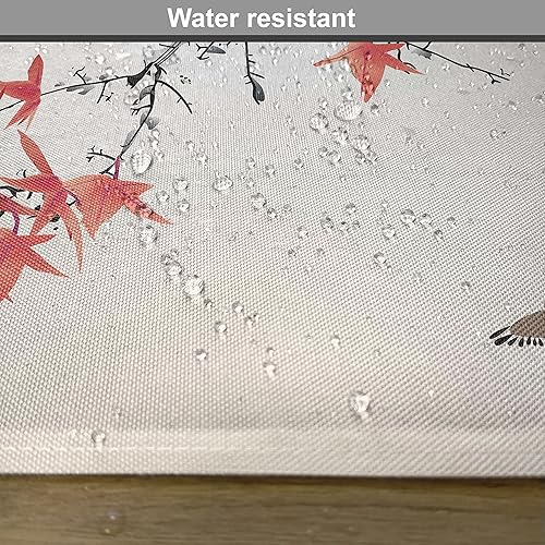 Miniatura 282 de Ambesonne Juego de 4 manteles individuales amarillos y azules, diseño de flores de primavera, flores vibrantes, manteles individuales de tela Azul