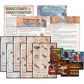 Pegasus Spiele 51314G The Cartographer & The Cartographer Far Expeditions Expansion 30 cm x 30 cm x 7 cm