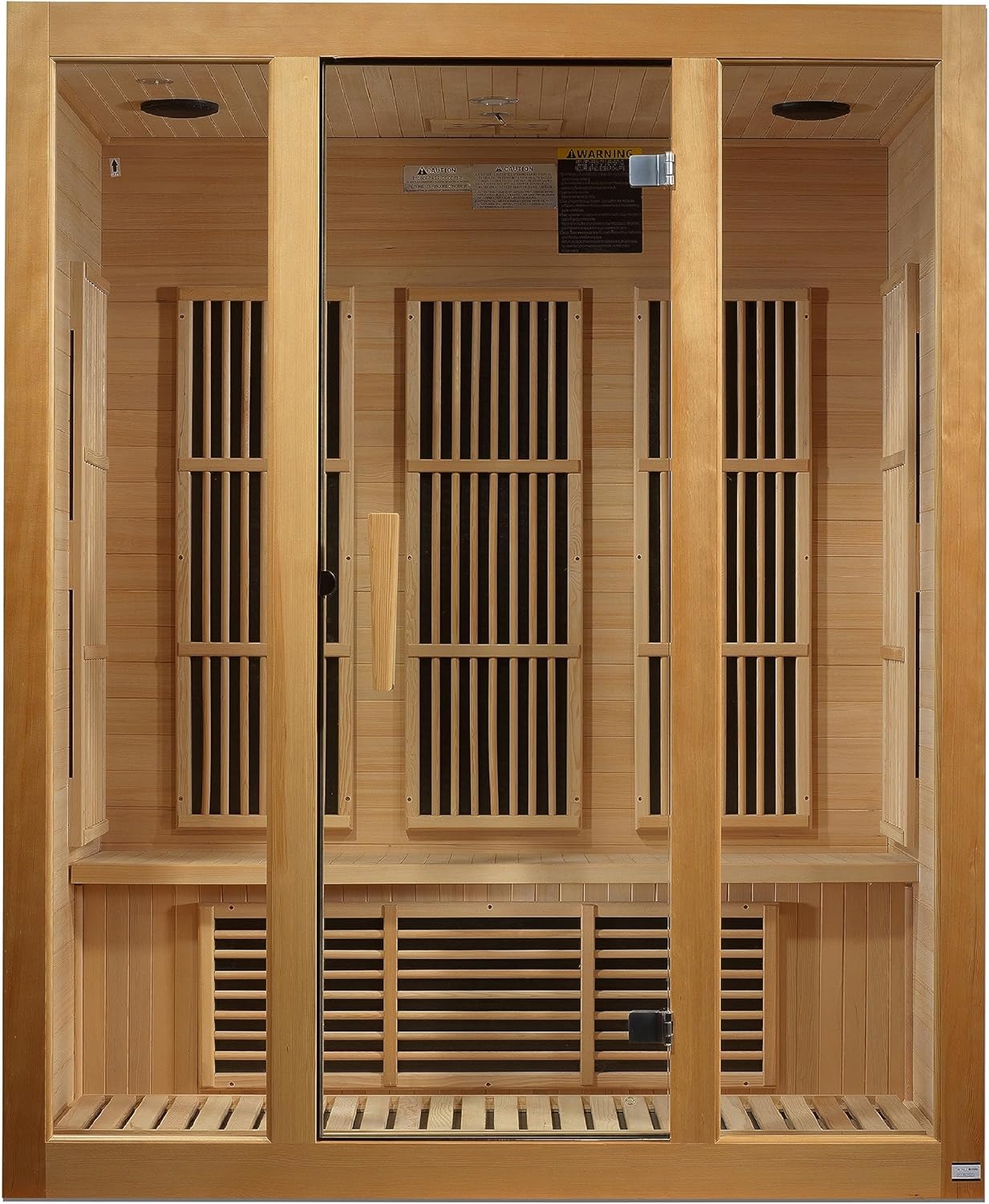 Maxxus Sauna "Bellevue Edition 3 Per Low EMF FAR Infrared Carbon Canadian Hemlock Sauna