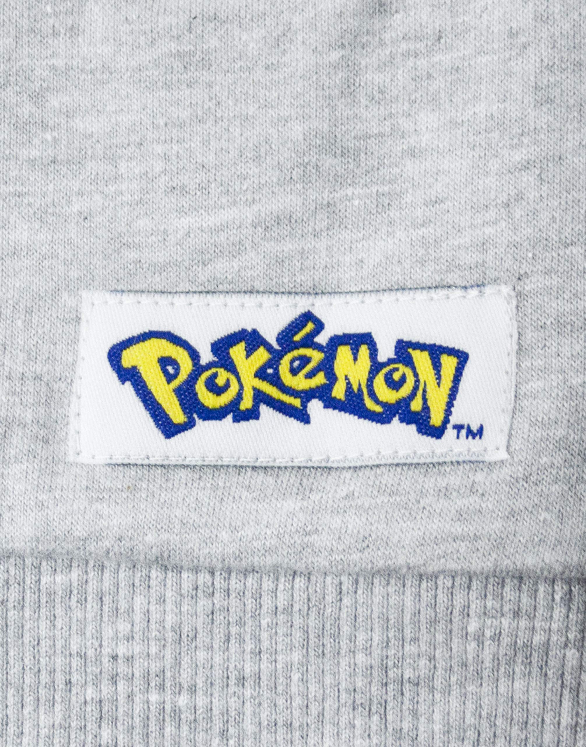 Pokémon Maglione con Cappuccio a Maniche Lunghe Grigio con Zip e Cappuccio Boys