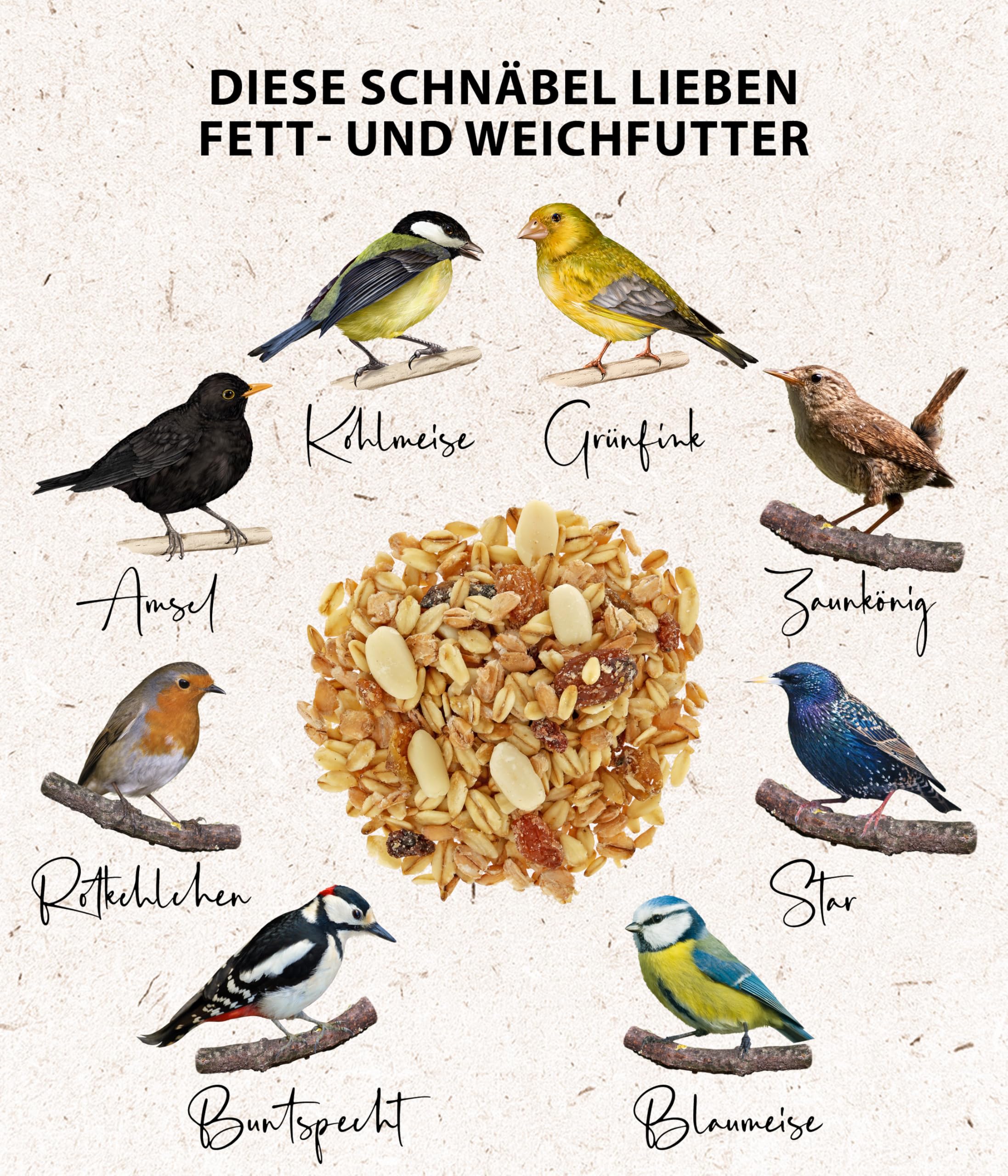 Dehner Natura Karma dla Dzikich Ptaków, Brązowy, 20 kg