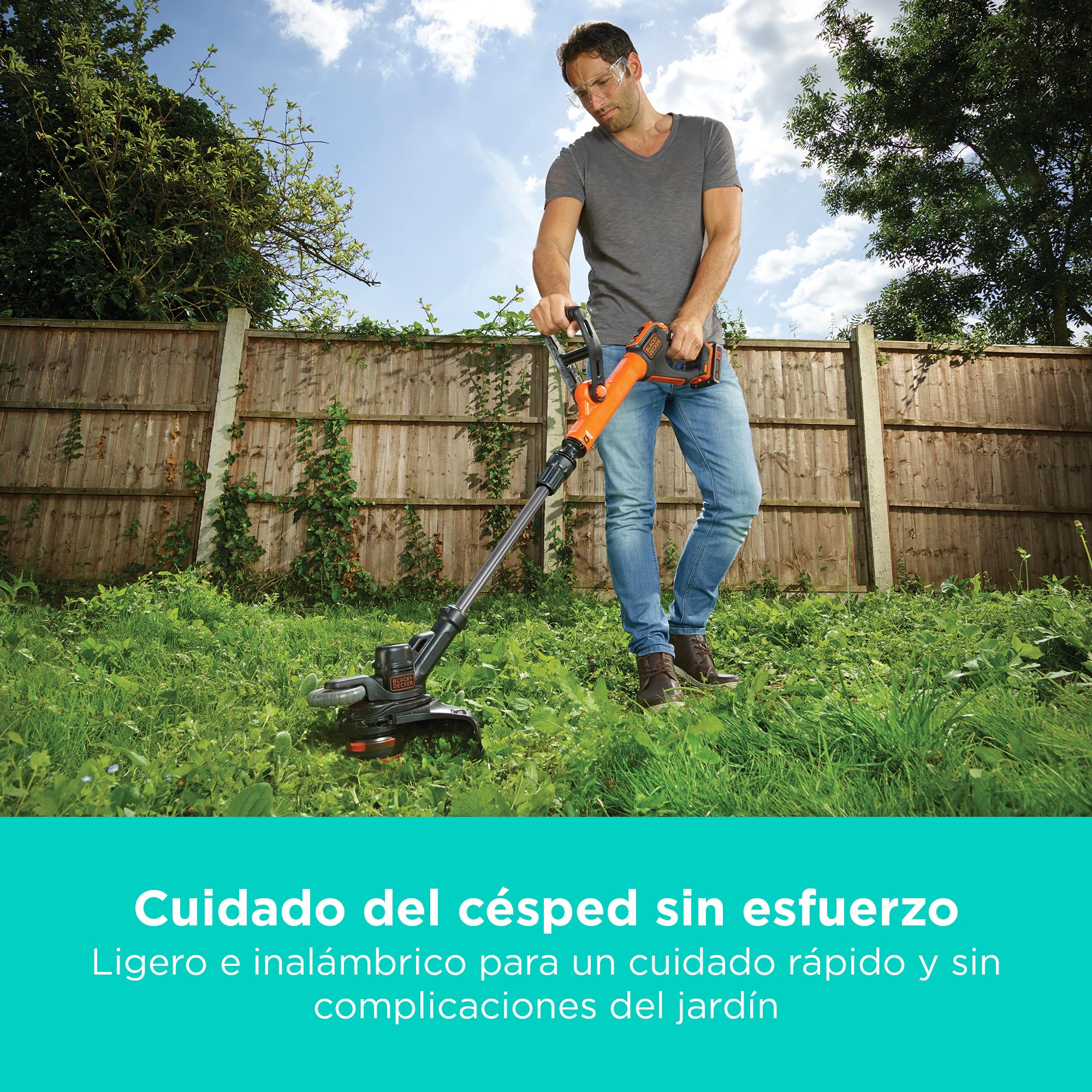 BLACK+DECKER POWERCONNECT Débroussailleuse, Coupe-bordures sans Fil de 30 cm (sans batterie ni chargeur), 28cm, STC1820PCB-XJ