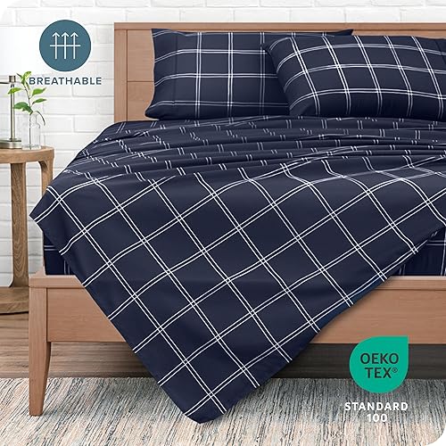 Miniatura 99 de Bare Home Juego de sábanas de tamaño individual XL, tamaño de dormitorio universitario, sábanas de microfibra ultrasuave de 1800 hilos, bolsillos 22