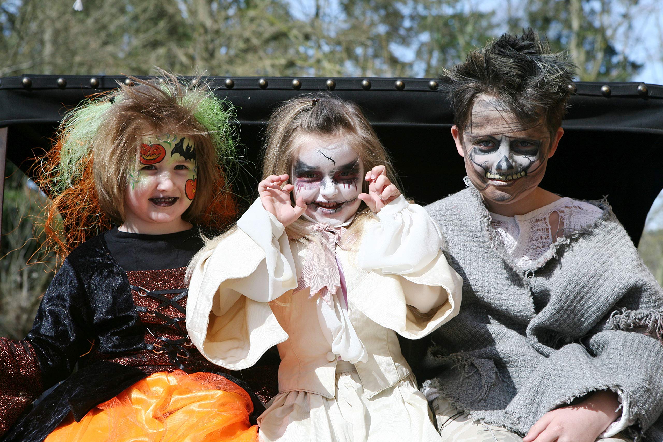 Eulenspiegel - kuferek z zestawem do makijażu Halloween | Bogaty zestaw farb do makijażu i akcesoriów na Halloween, karnawał i imprezy tematyczne