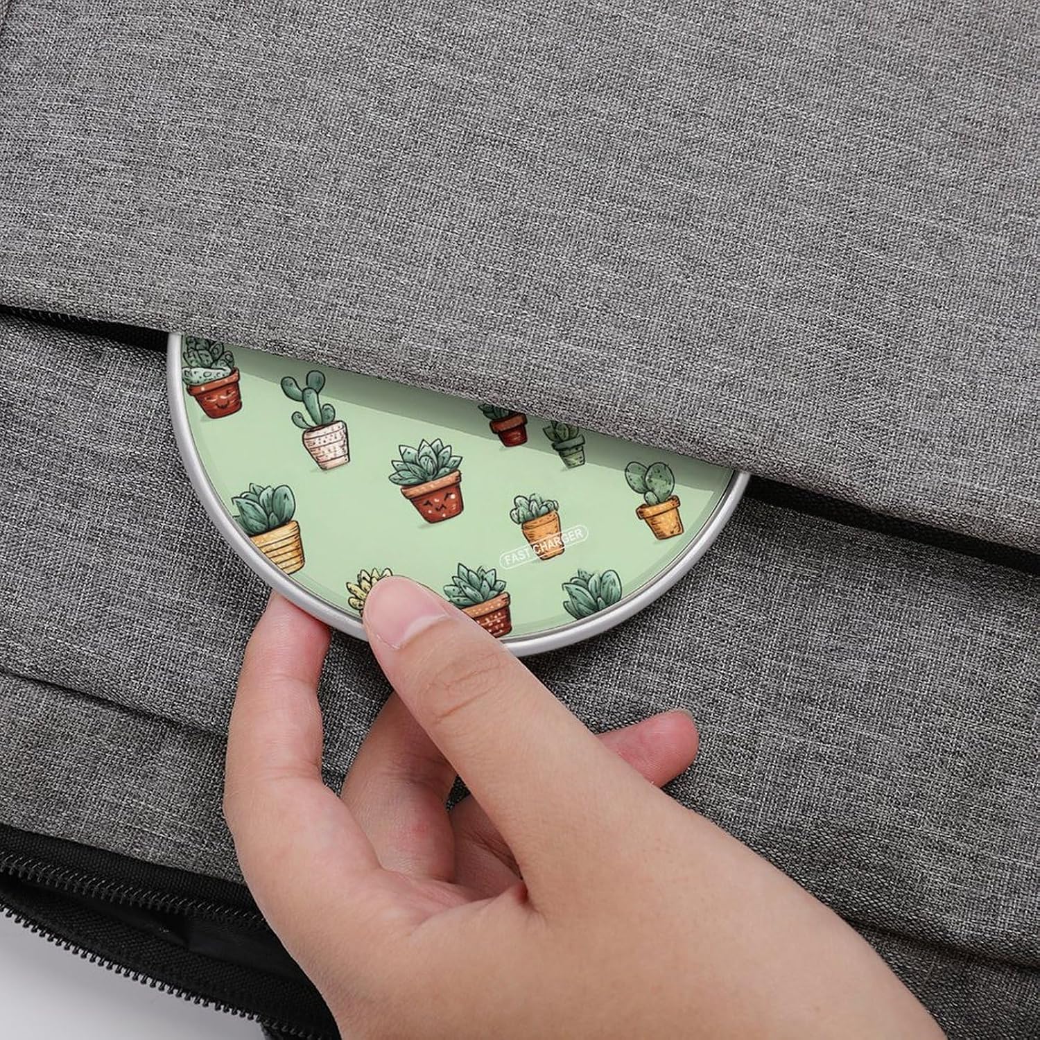 Cute Succulents in Pots Slim 10W Fast Charging Pad image 4