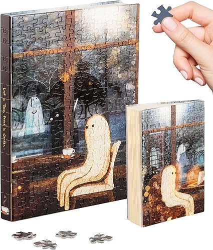 Miniatura 22 de PieceRelax Diario de rompecabezas A5 para adultos, funda de plástico para libro de rompecabezas de 300 piezas (incluye cuaderno), Alphonse Mucha