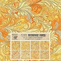 Vista 2 de Paquete de papel para decoupage (24 hojas 15x15 cm) Rosa Meadow de Amapolas # Papel vintage con patrón estilizado para decoupage, manualidades