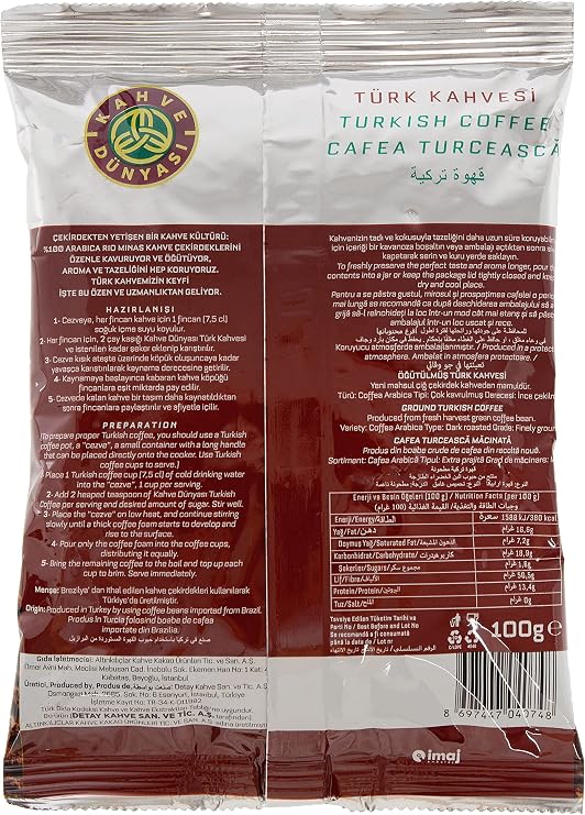 Coffee World Highly Roasted Turkish Coffee 100 Gr