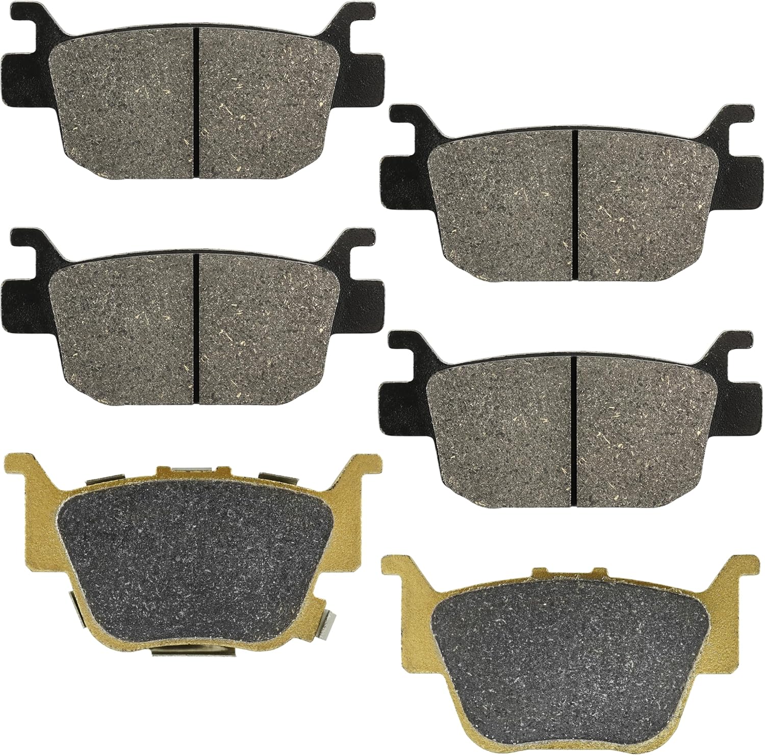 Caltric Rear and Front Left Right Brake Pads Compatible with Honda Rincon 680 TRX680 2006 2007 2008 2009 2010-2023