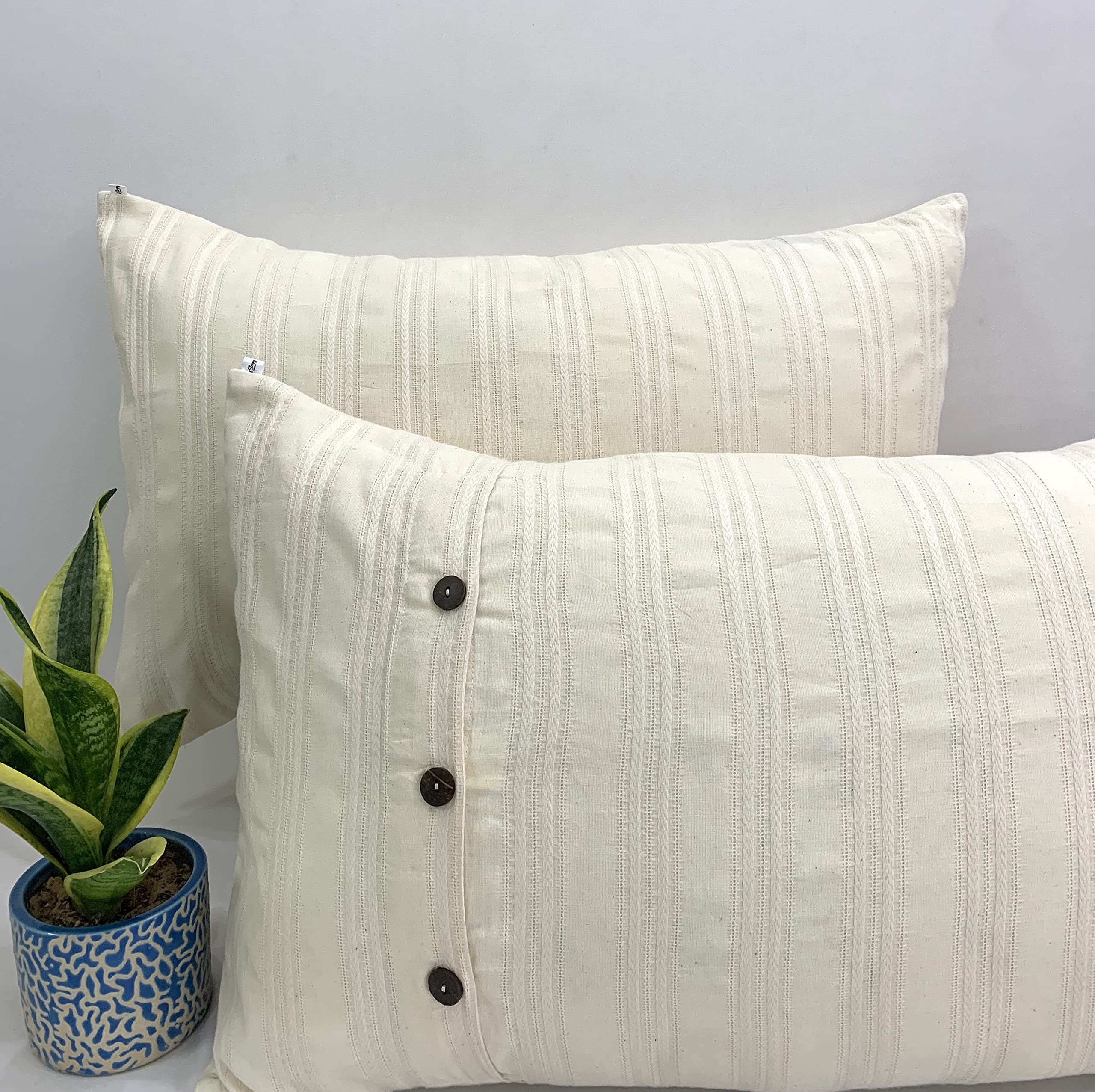 Sleepy Threads Pillow Cover Super Soft & Breathable with Wooden Button Closure – Self-Design Mesh Pattern (27x18 Inches / 68x45 cm) – Elegant and Comfortable for Bedroom (B0C5964B2H) Amazon Price History, Amazon Price Tracker