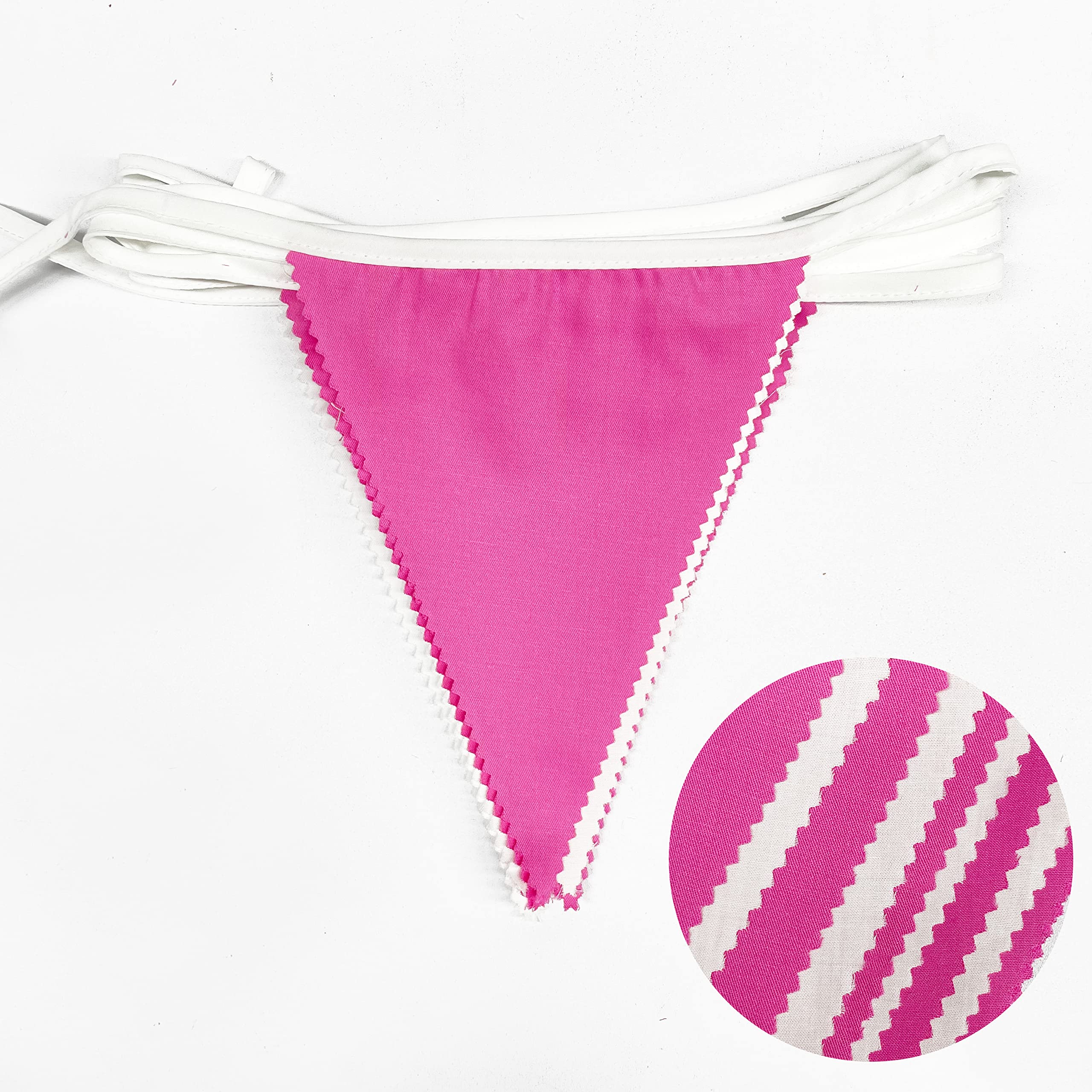Wimpelkette aus Stoff, dreieckig, Baumwolle, Wimpelkette, Girlande, für Hochzeit, Geburtstag, Babyparty, Jahrestag, Party, Zuhause, Kinderzimmer, Garten, hängende Festivals, Dekoration, 90 cm